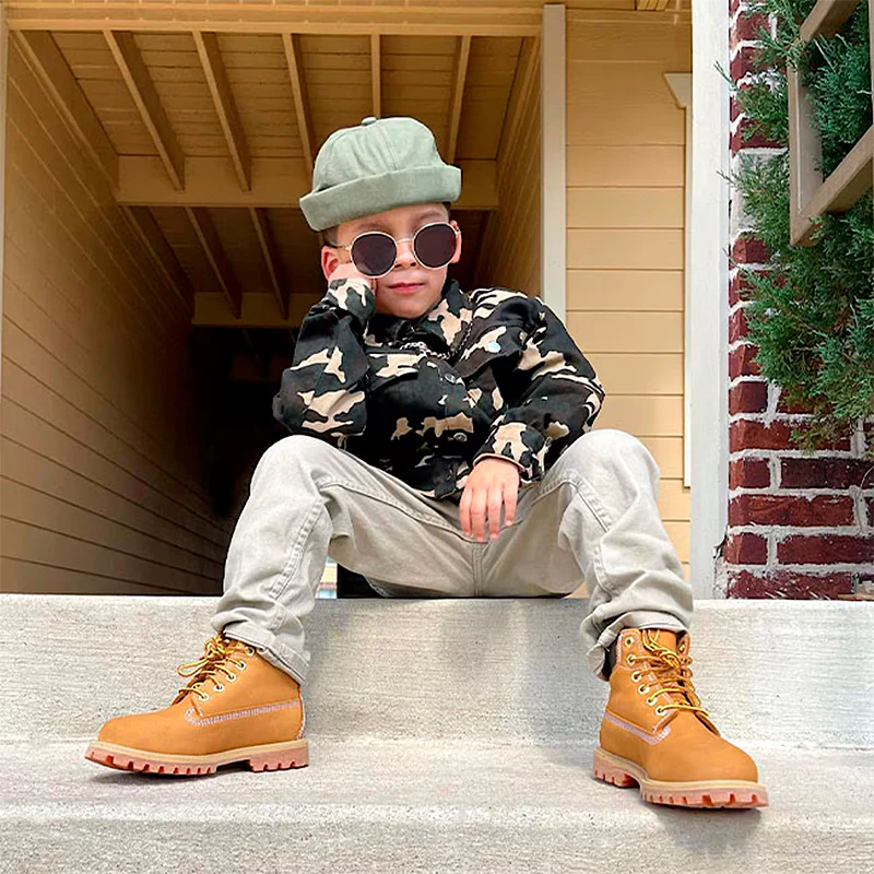 Kid's Grade School 6" Premium Waterproof Wheat Nubuck - Image 6