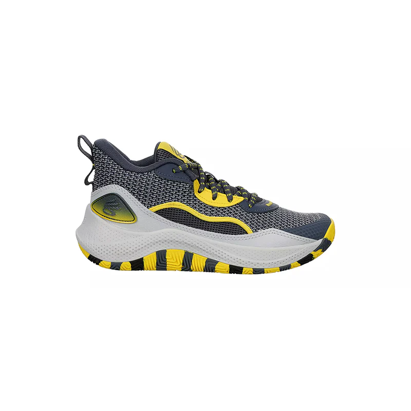 Kid's Grade School Curry 3Z 24 Downpour Gray/Halo Gray - Image 3
