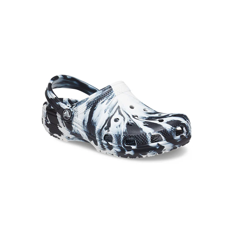 Kid's Preschool Classic Marbled Clog Black/White - Image 2