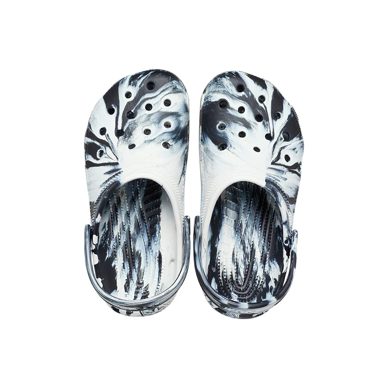 Kid's Preschool Classic Marbled Clog Black/White - Image 7