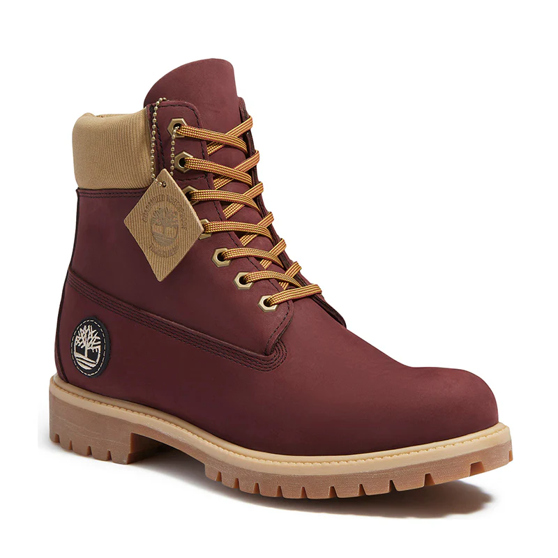 Men's 6" Premium Waterproof Burgundy Nubuck - Image 2
