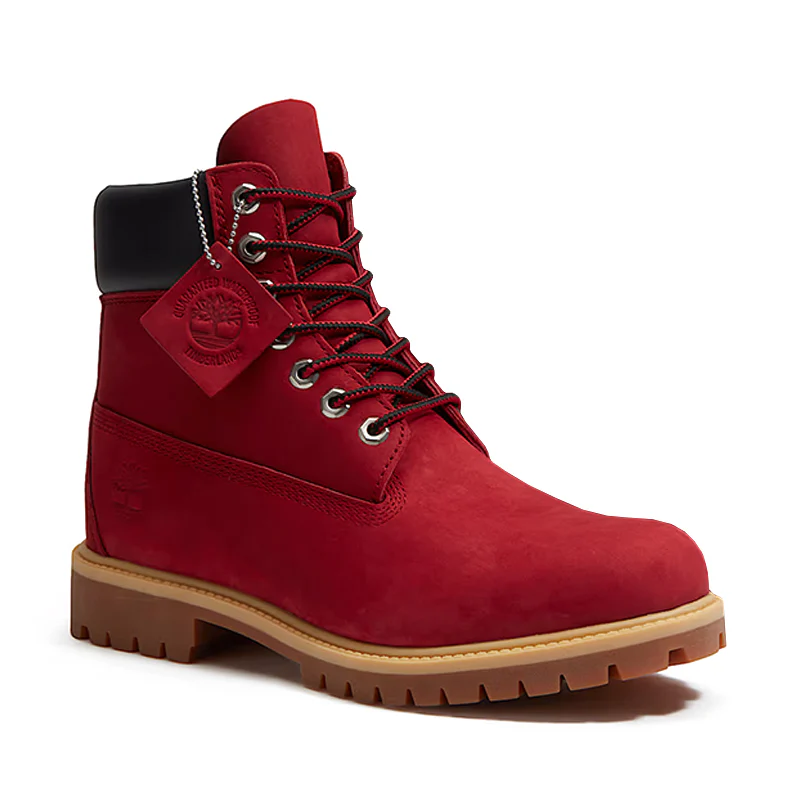 Men's 6" Premium Waterproof Dark Red Nubuck - Image 2