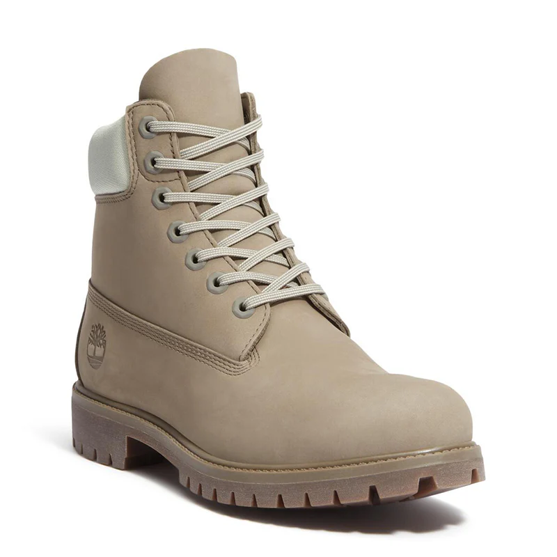Men's 6" Premium Waterproof Medium Grey Nubuck/Light Green - Image 2