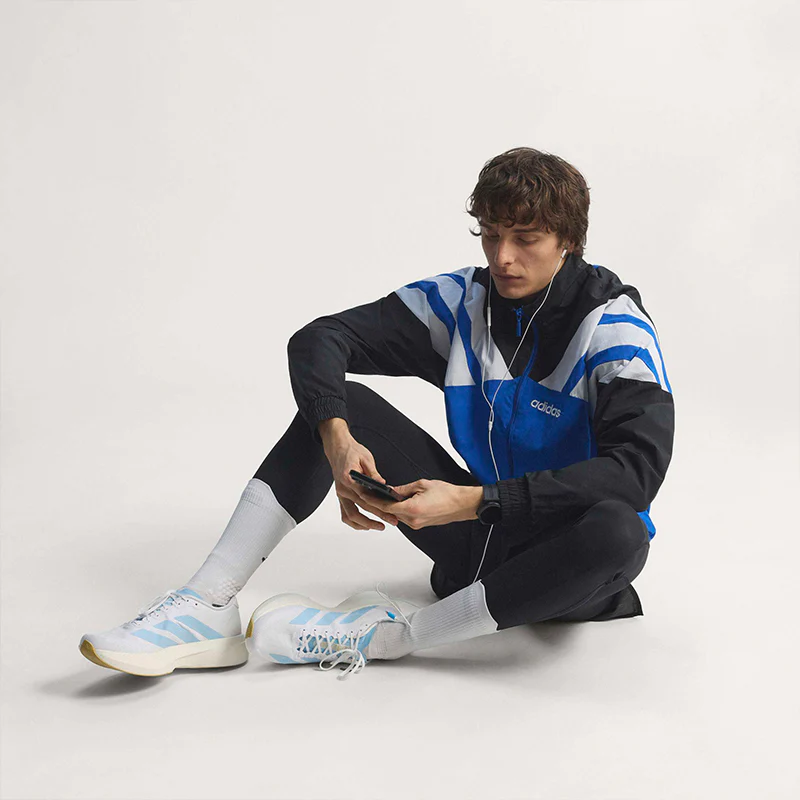 Men's Adizero EVO SL White/Clear Blue/Gold - Image 5