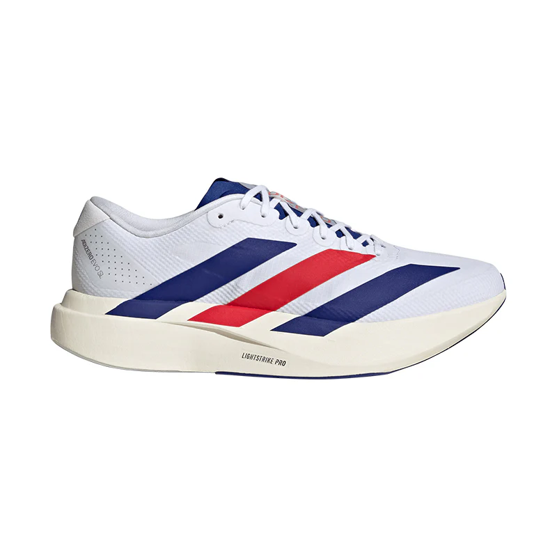 Men's Adizero EVO SL White/Mystery Ink/Ruby - Image 3