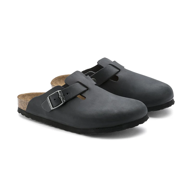 Men's Boston Black Oiled Leather - Image 4