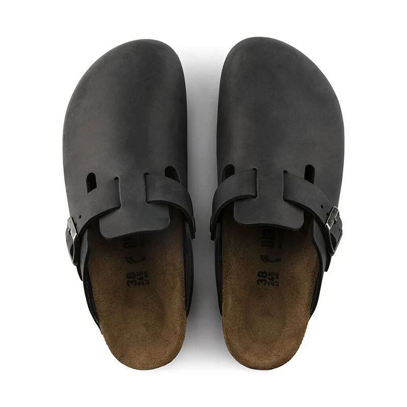 Men's Boston Black Oiled Leather - Image 7