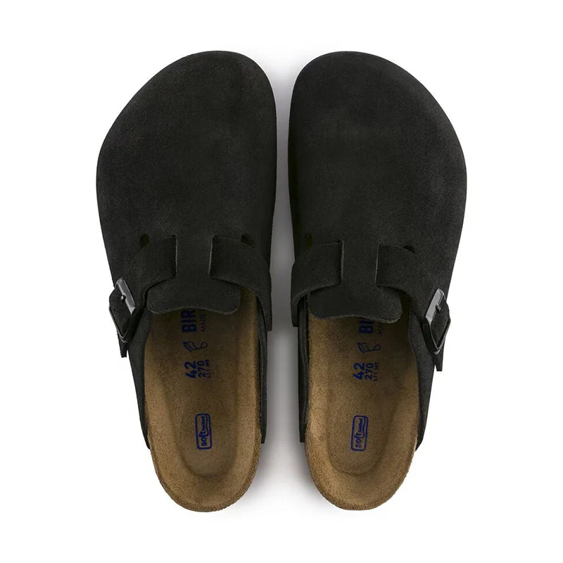Men's Boston Soft Footbed Black Suede - Image 6