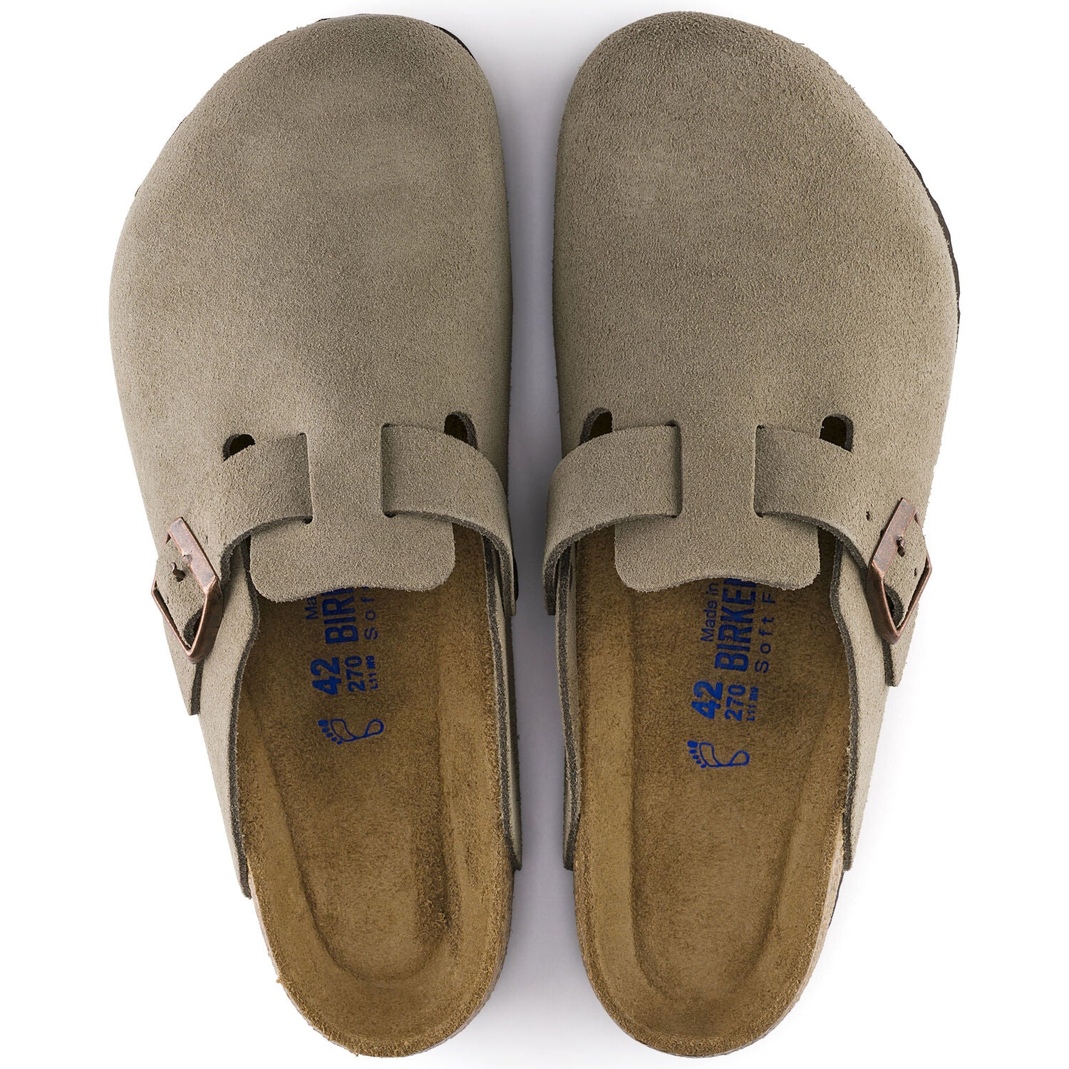 Men's Boston Soft Footbed Taupe Suede - Image 7