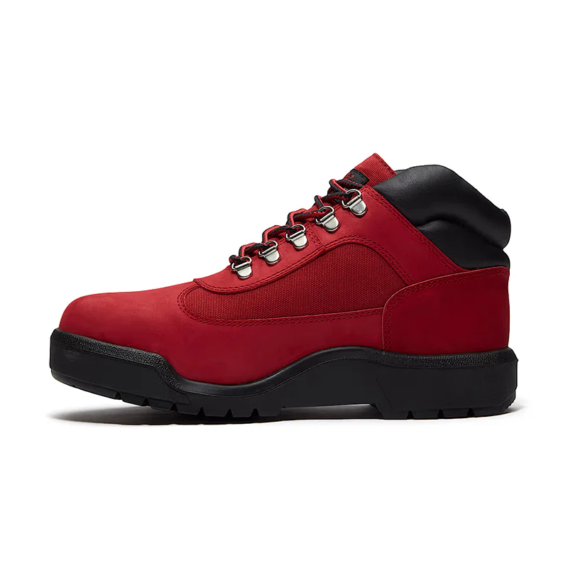 Men's Field Boot Mid Waterproof Dark Red Nubuck - Image 4