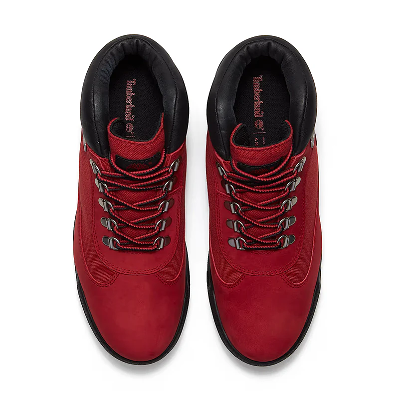 Men's Field Boot Mid Waterproof Dark Red Nubuck - Image 7