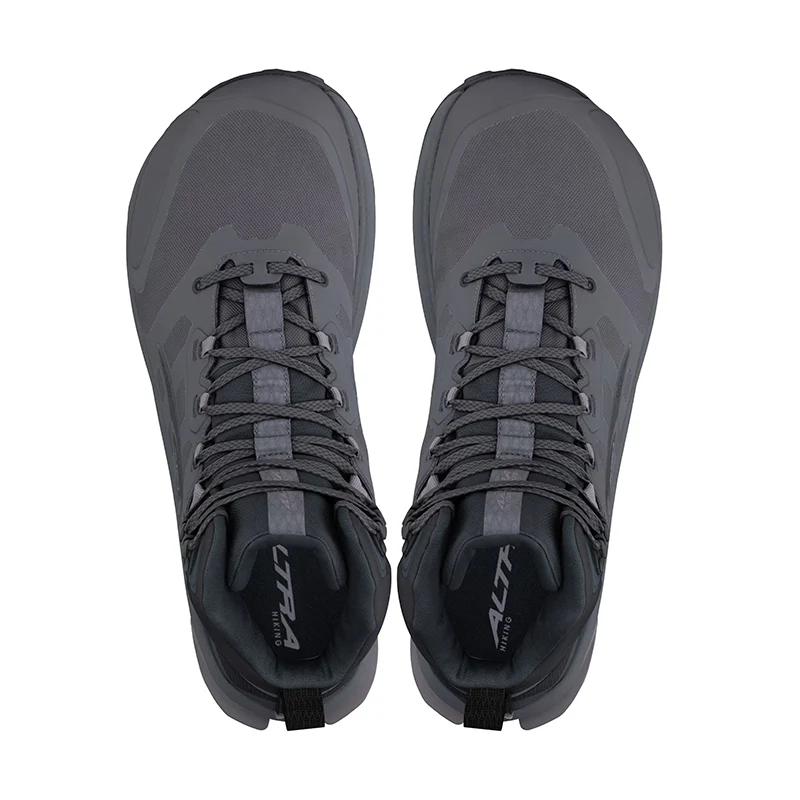 Men's Lone Peak 9 Waterproof Mid Black/Grey - Image 5