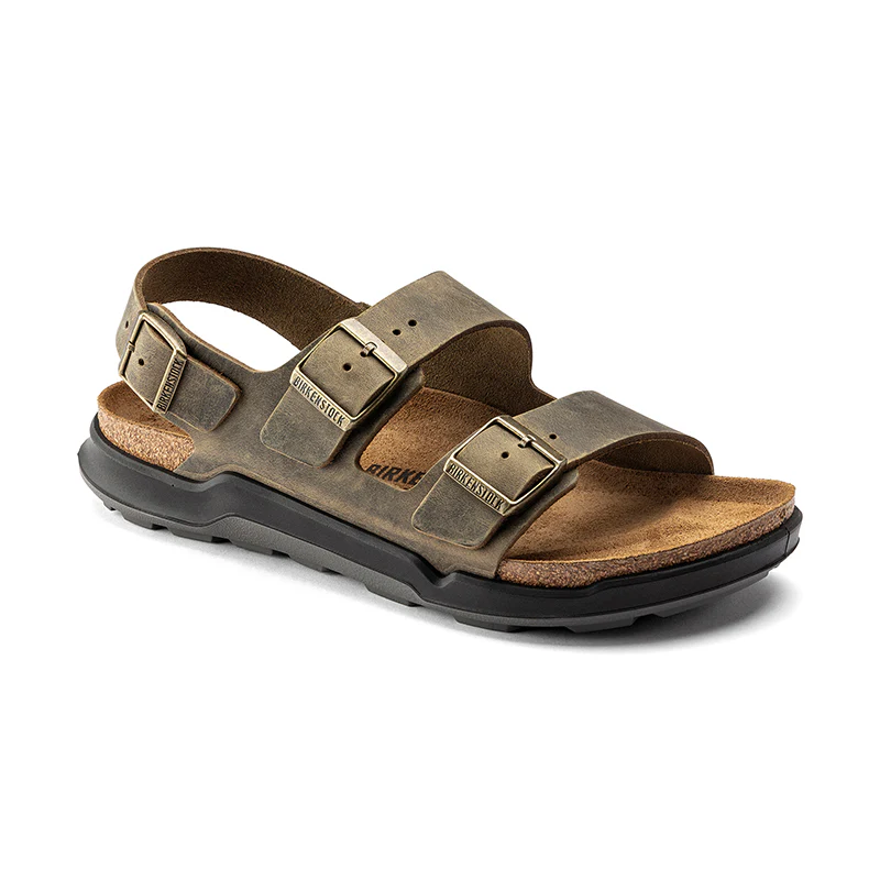 Men's Milano Rugged Faded Khaki Oiled Leather - Image 2