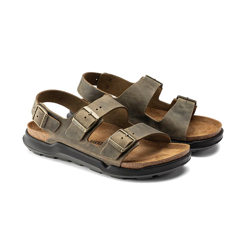 Men's Milano Rugged Faded Khaki Oiled Leather - Image 4