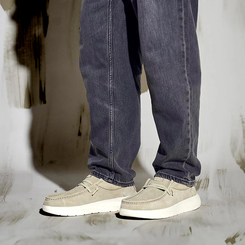 Men's Wally Comf Suede Stone Grey/Silver Birch - Image 6