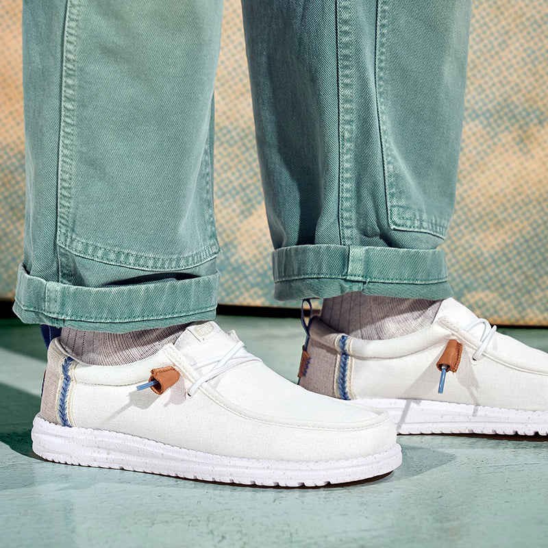 Men's Wally Craft Linen White/Stone Grey - Image 5