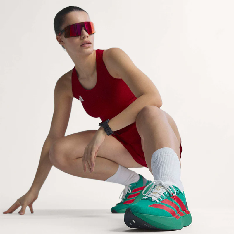 Women's Adizero EVO SL Green/Lucid Red/White - Image 5