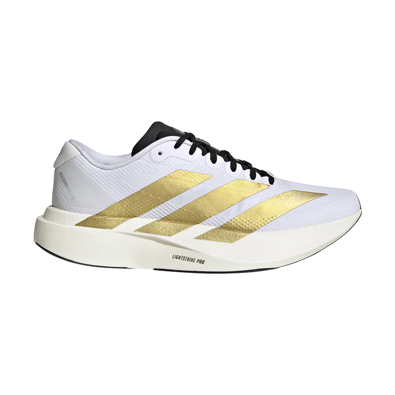 Women's Adizero EVO SL White/Matte Gold/Black - Image 3