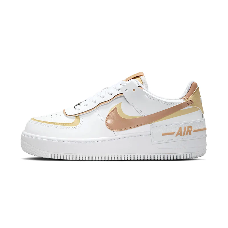 Women's Air Force 1 Shadow White/Hemp/Gold - Image 3