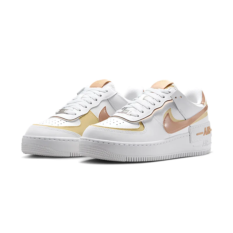 Women's Air Force 1 Shadow White/Hemp/Gold - Image 4