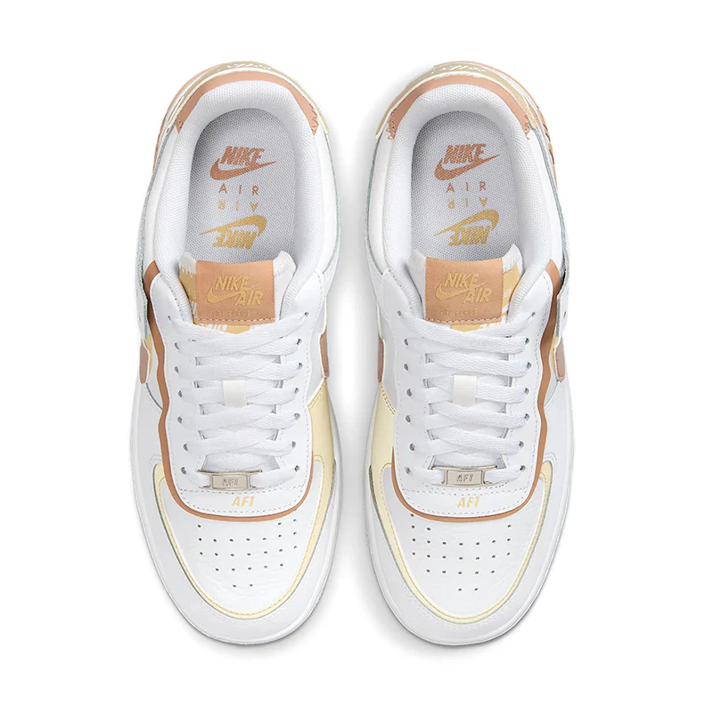 Women's Air Force 1 Shadow White/Hemp/Gold - Image 6