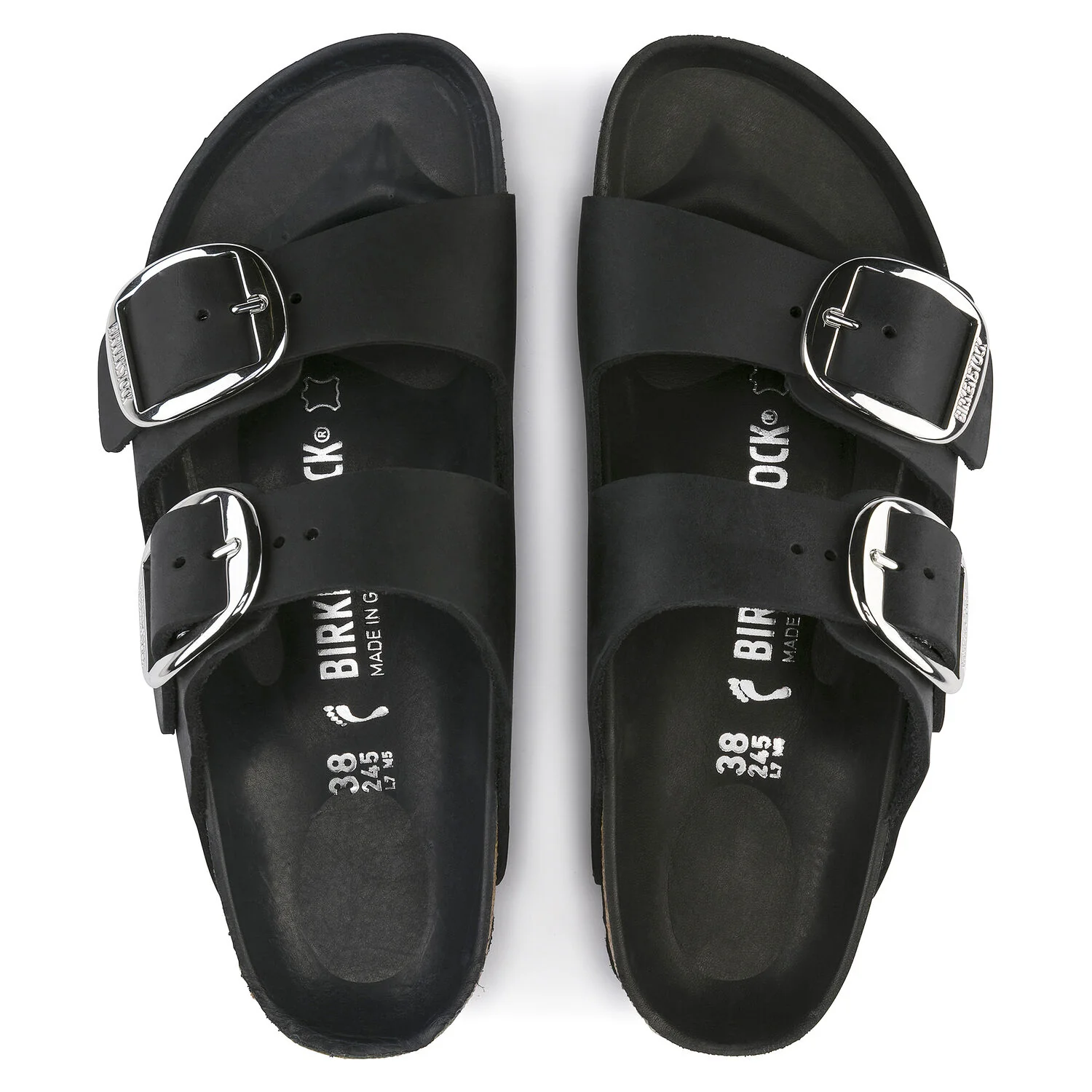 Women's Arizona Big Buckle (NARROW) Black Leather - Image 6