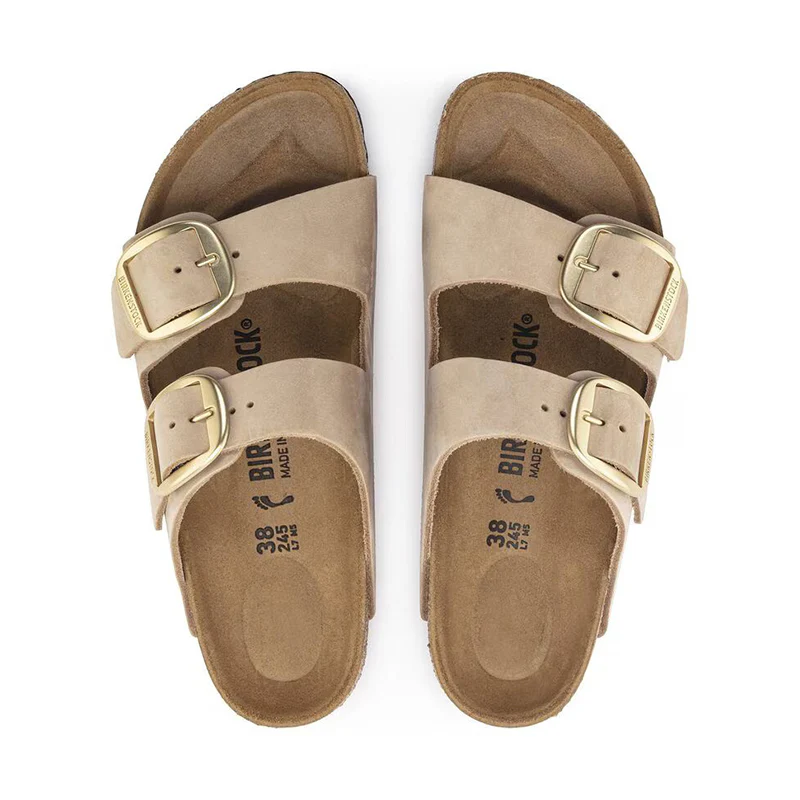 Women's Arizona Big Buckle Narrow Sandcastle Nubuck - Image 5