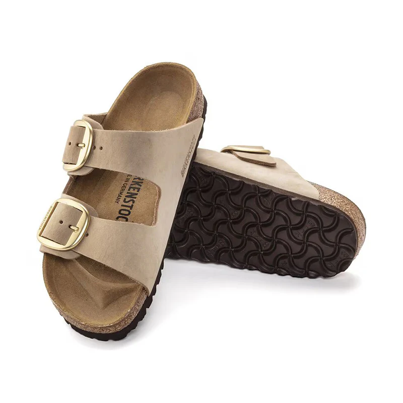Women's Arizona Big Buckle Narrow Sandcastle Nubuck - Image 6