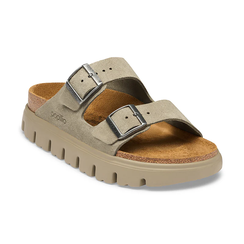 Women's Arizona Chunky Tonal Narrow Taupe Suede - Image 2