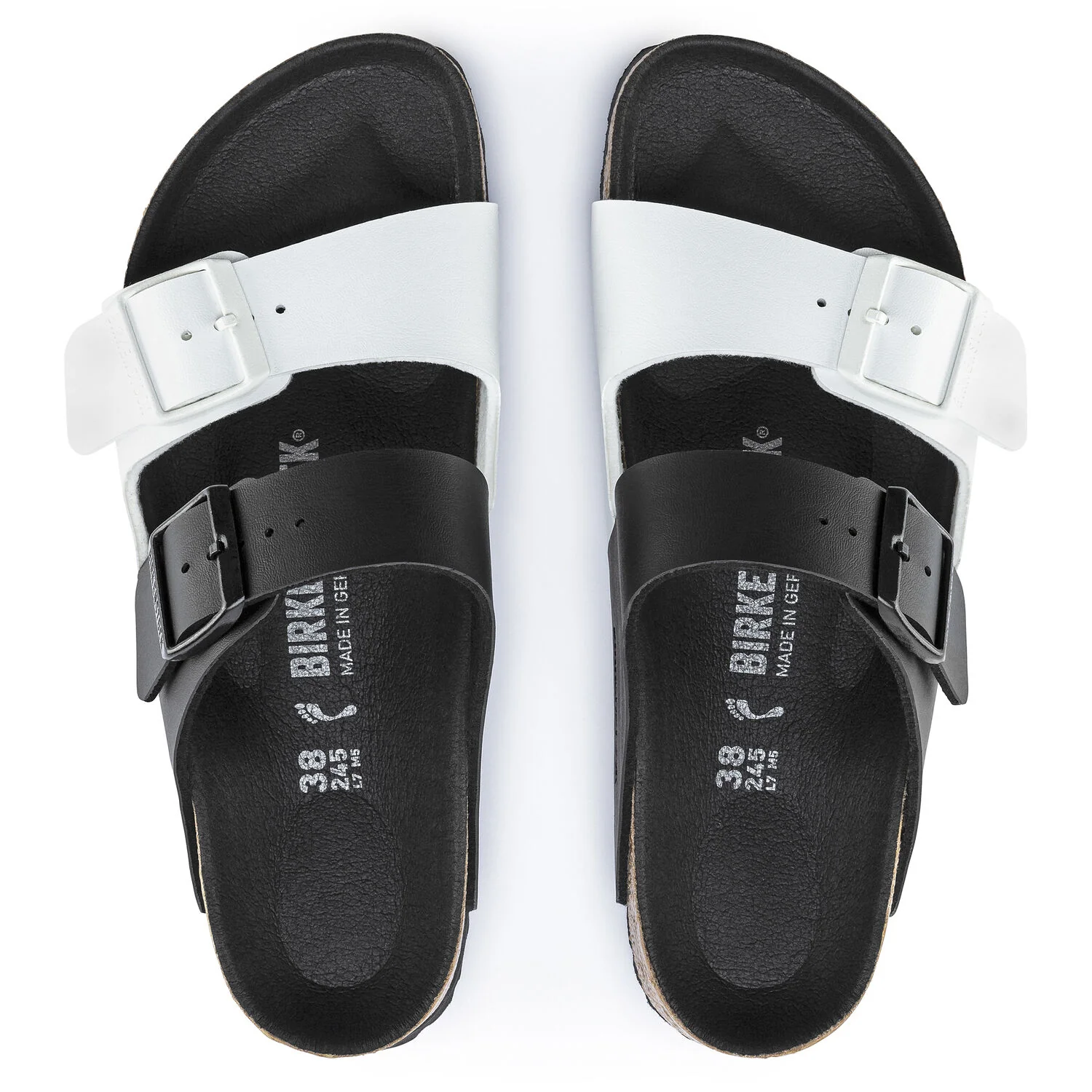 Women's Arizona Split Narrow Black Birko-Flor - Image 6