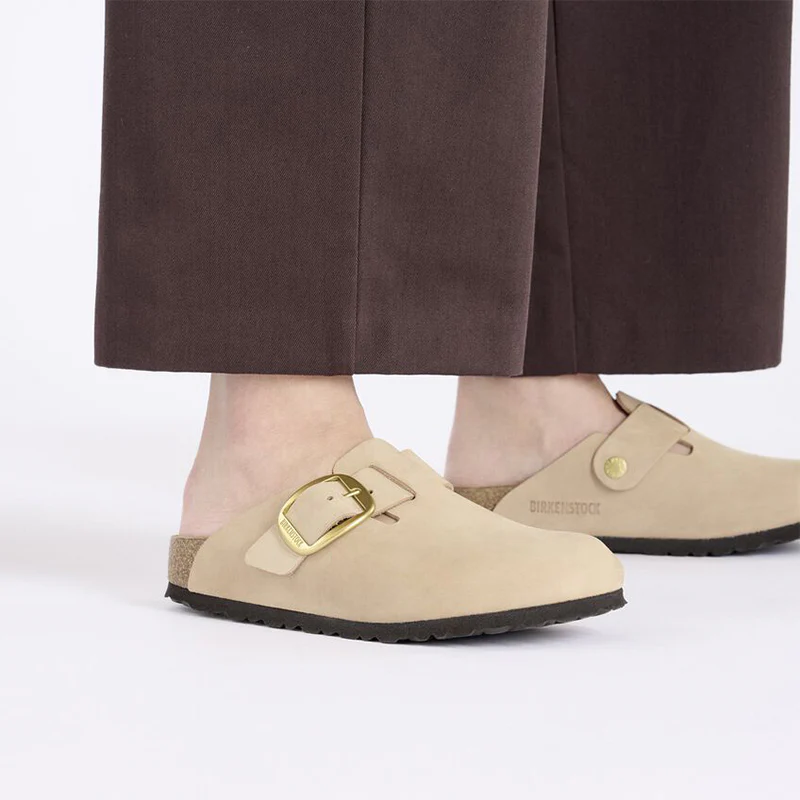 Women's Boston Big Buckle Narrow Sandcastle Nubuck - Image 5