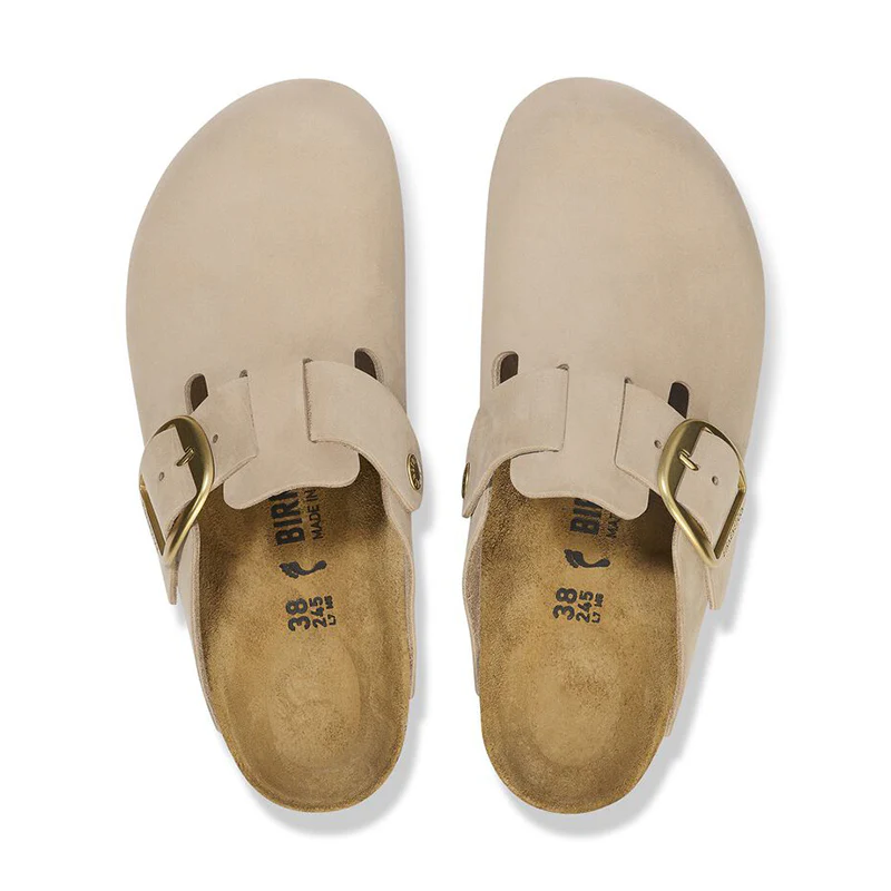 Women's Boston Big Buckle Narrow Sandcastle Nubuck - Image 7