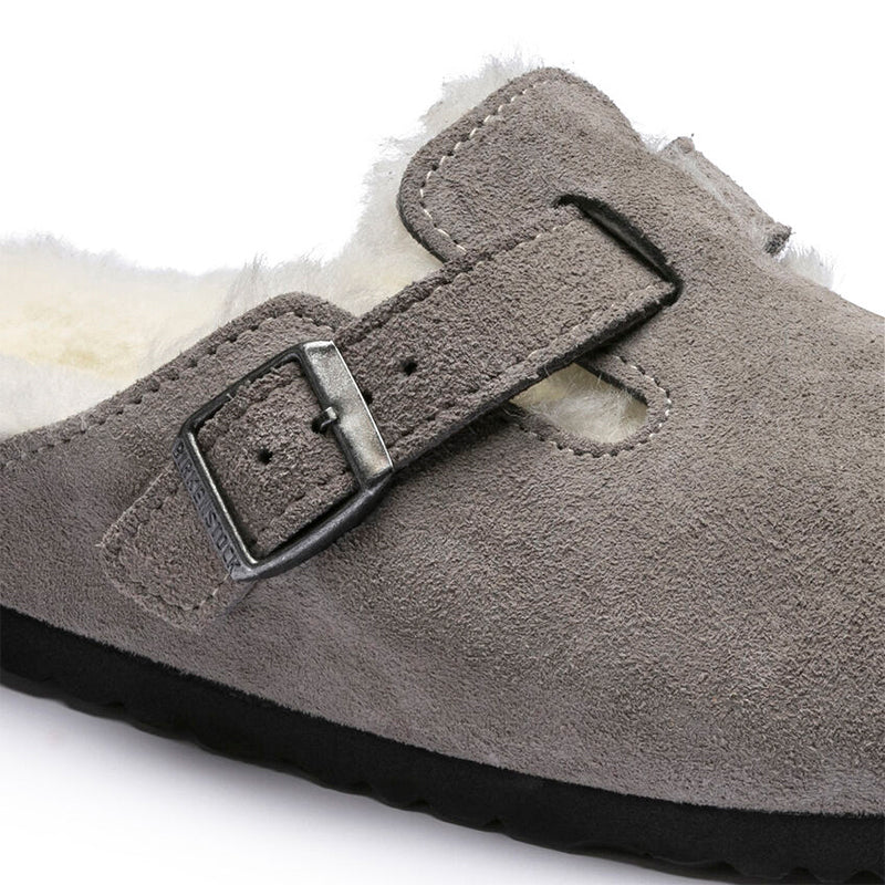 Women's Boston Shearling (NARROW) Stone Coin Suede - Image 8
