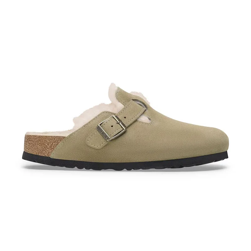Women's Boston Shearling Taupe/Natural - Image 3