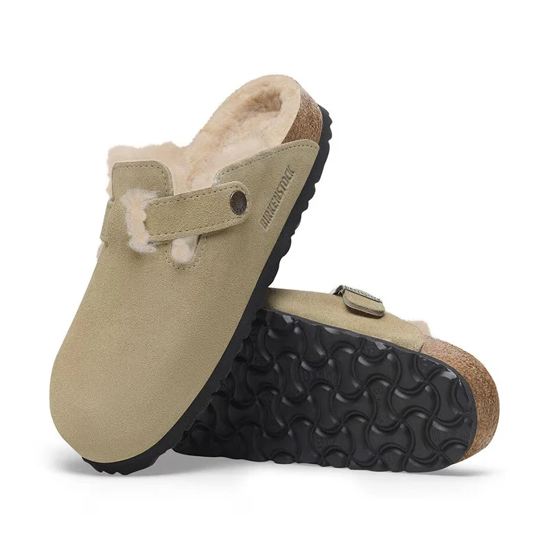 Women's Boston Shearling Taupe/Natural - Image 5