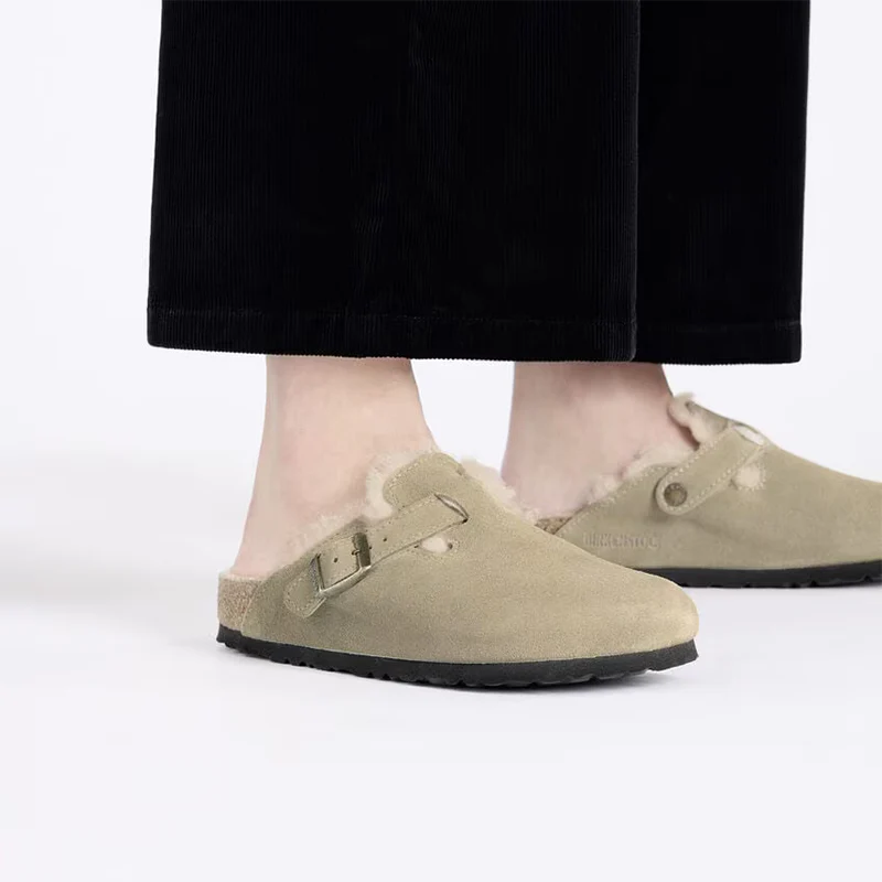 Women's Boston Shearling Taupe/Natural - Image 6