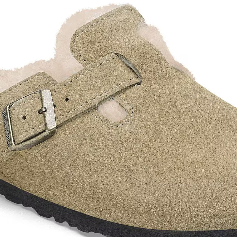 Women's Boston Shearling Taupe/Natural - Image 8