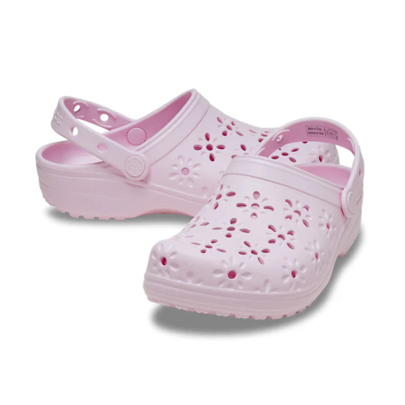 Women's Classic Floral Cut Out Clog Pink Milk - Image 4