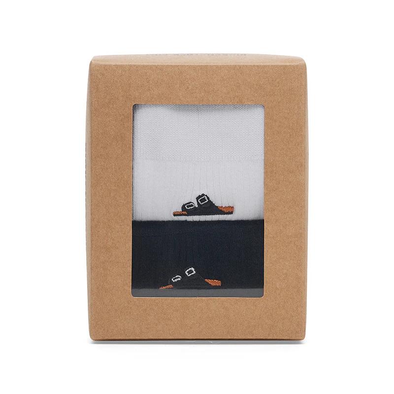 Women's Cotton Ribbed Bundle Socks Black/White - Image 3