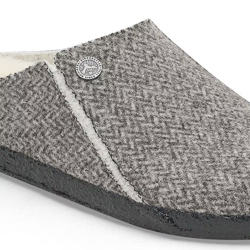 Women's Zermatt Shearling Narrow Herringbone Gray/Natural Wool - Image 8